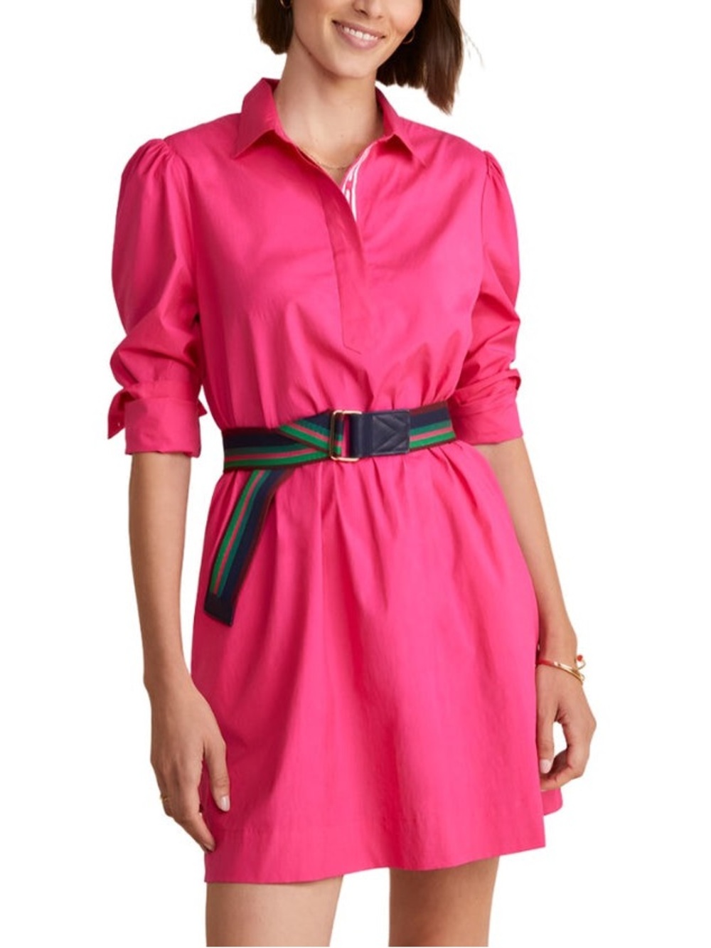 Vineyard Vines Rhododendron Pink Corduroy Popover Dress Relaxed Preppy Coastal
